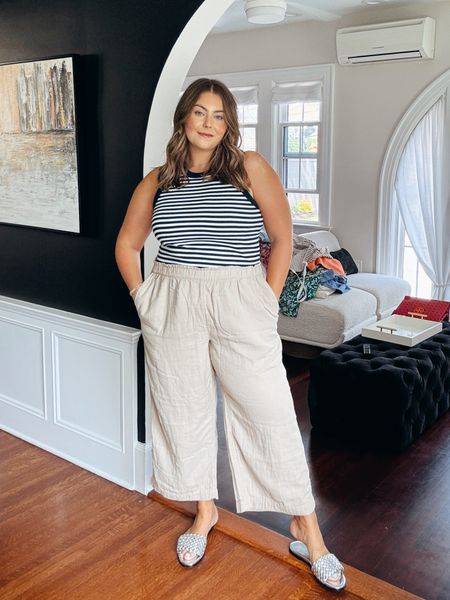 Loving a wide leg pant right now - lightweight and perfect for summer. Wearing size XXL in pant & XL in top. 

#LTKStyleTip #LTKFindsUnder50 #LTKMidsize