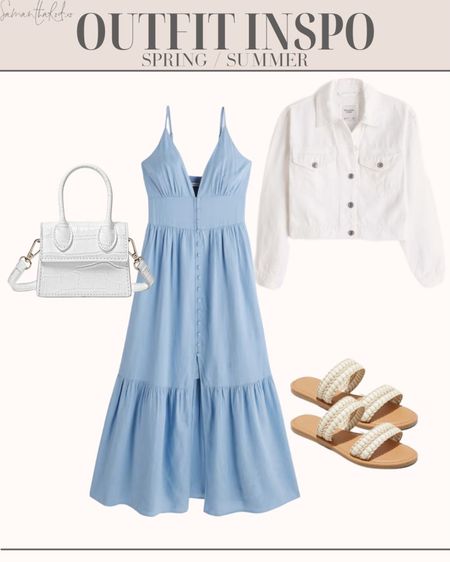 Spring outfits , summer outfits , vacation outfits , travel outfits , maternity outfits , wedding guest outfits , wedding guest dress , spring dress , summer dress , maxi dress , casual dress , denim jacket , white jacket , spring jacket , summer jacket , women’s sandals , nude sandals , white sandals , women’s mini handbag , women’s mini purse 

#LTKstyletip #LTKFind #LTKSeasonal