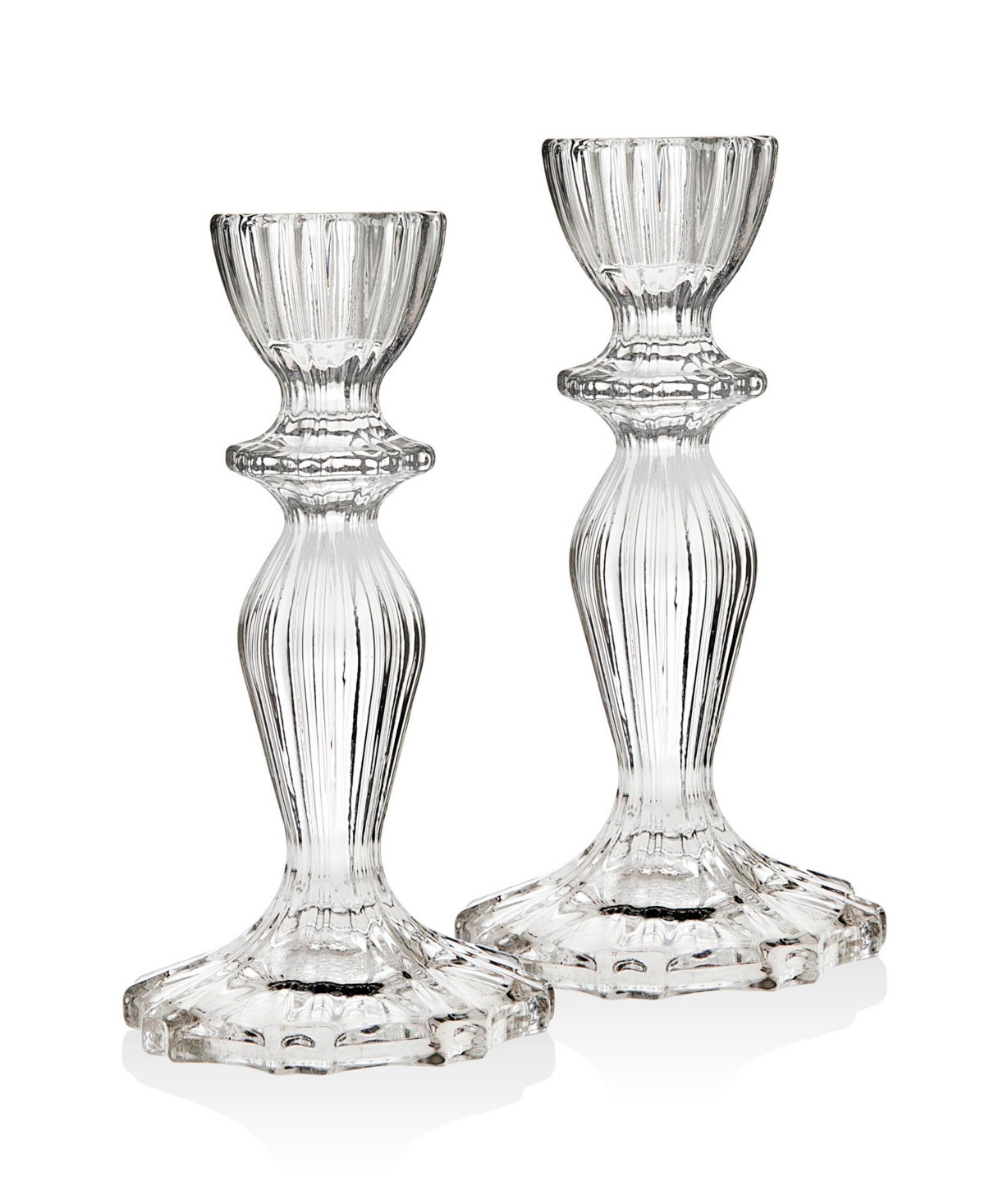 Godinger Atlantic 6 Candlestick - Set of 2 - Crystal | Macy's