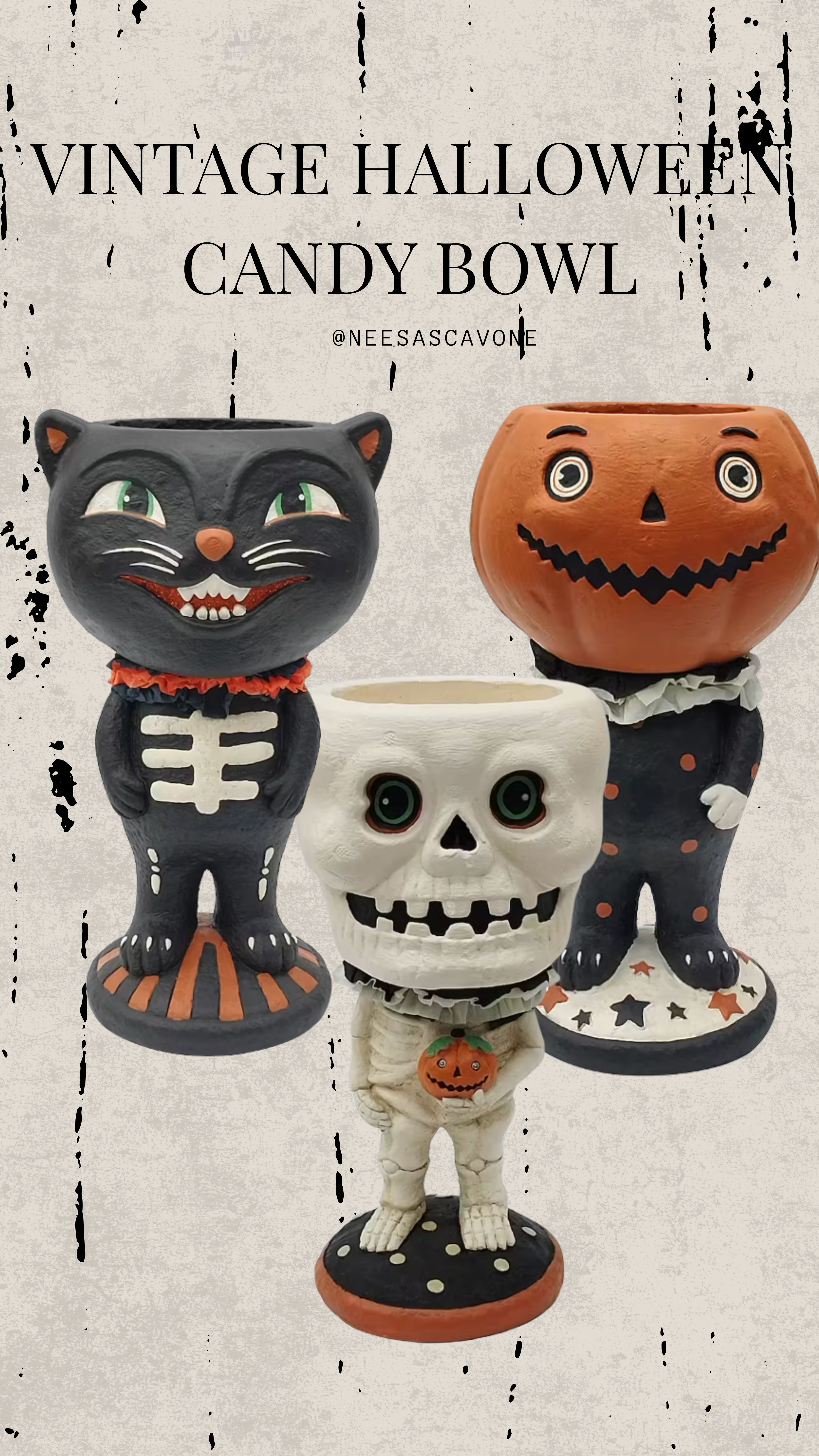 Vintage Halloween decor that feels straight out of a nostalgic October 🎃🖤 These vintage-inspired Halloween candy bowls are the cutest mix of spooky + whimsical and such a fun way to decorate for trick-or-treaters. The black cat, pumpkin and skeleton designs look like pieces you’d find tucked away in your grandma’s Halloween collection — definitely the kind of decor you’ll want to bring out year after year.

Shop these vintage Halloween candy bowls + more Halloween home decor in my LTK! 👻

#VintageHalloween #HalloweenDecor #VintageHalloweenDecor #HalloweenCandyBowl #HalloweenCandyDish #HalloweenHomeDecor #SpookySeasonDecor #HalloweenDecorations #RetroHalloween #NostalgicHalloween #HalloweenFinds #FallHomeDecor #LTKHome #LTKSeasonal #LTKFinds 

 #LTKSeasonal #LTKHome