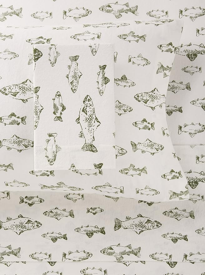 Eddie Bauer - Twin Sheet Set, Warm Breathable Cotton Flannel Bedding with Deep Pockets, Brushed f... | Amazon (US)