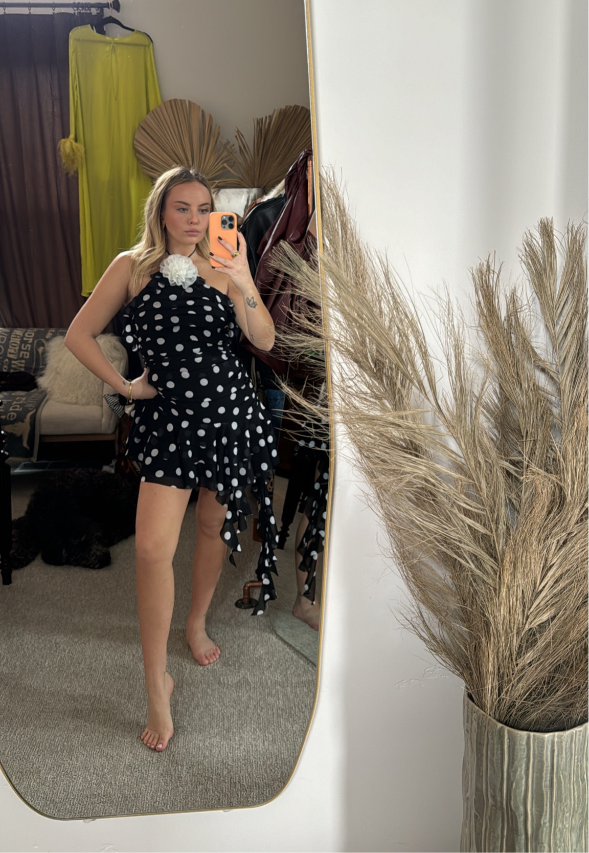 brown fluffy dress No Options Fuzzy Mini Dress  EDGE