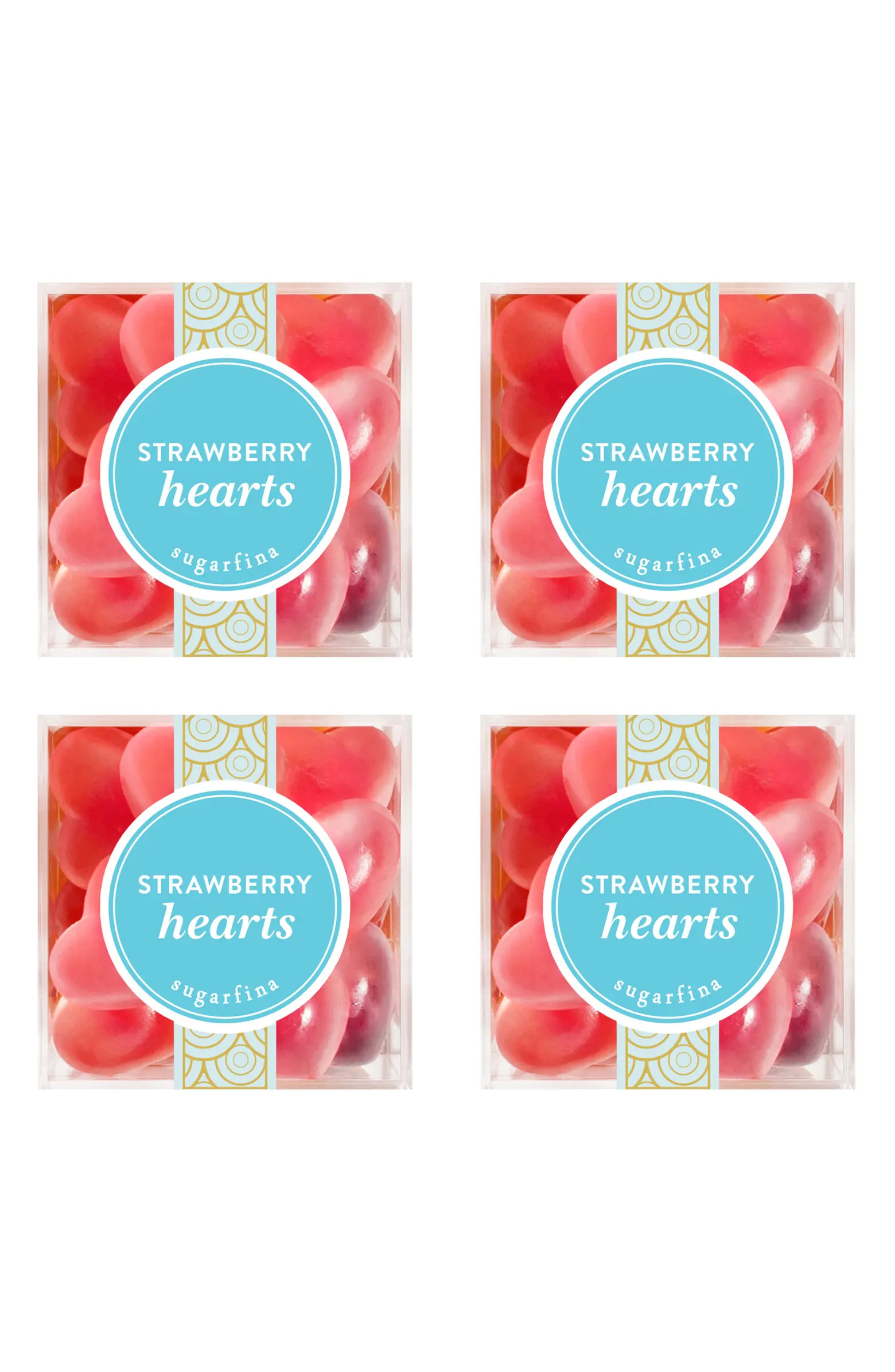 Strawberry Hearts Set of 4 Candy Cubes | Nordstrom