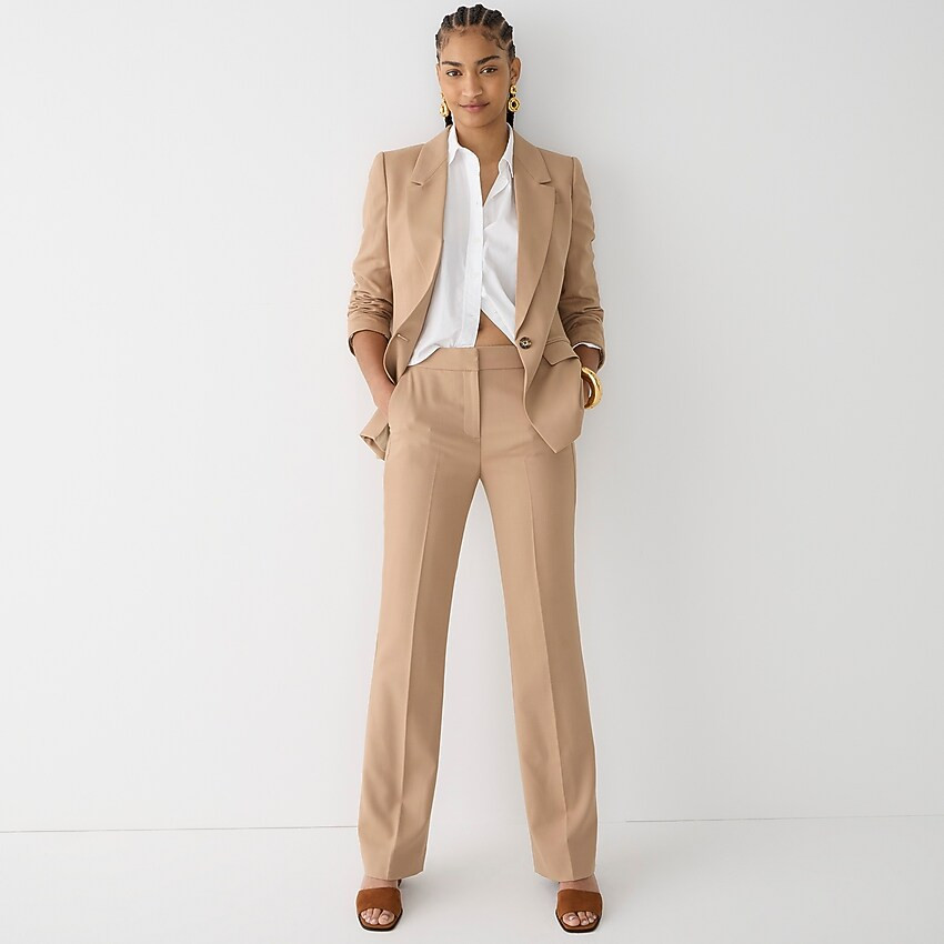 Willa full-length flare pant in Italian city wool | J. Crew US