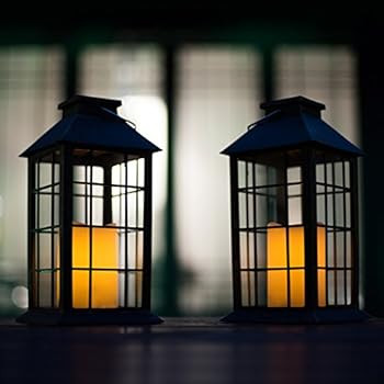 Yodotek Set of 2 Outdoor Solar Candle Lantern Flickering Flameless LED Candle/Plastic Hanging Lan... | Amazon (US)