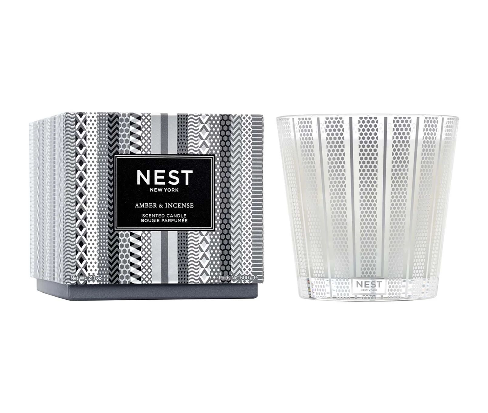 Amber &amp; Incense 3-Wick Candle | NEST Fragrances