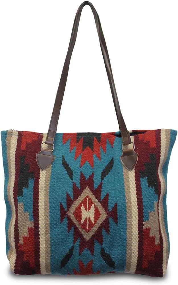 Southwest Boutique Wool Tote Purse Bag Native American Western Style Handwoven | Amazon (US)