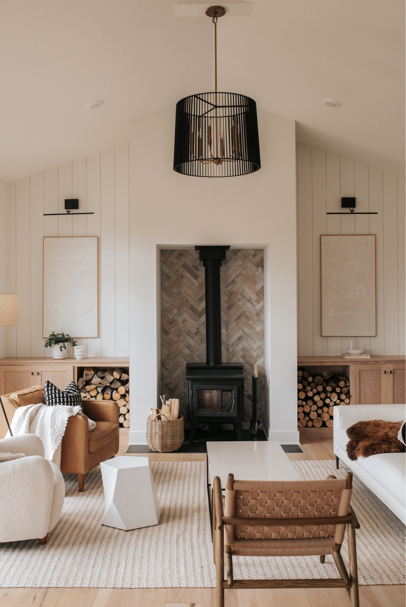 Warm minimal- simplistic- artistic- 
Living room 🖤 

Rug, 3 chairs and a sofa. Perfection!! 

#LTKover40 #LTKhome