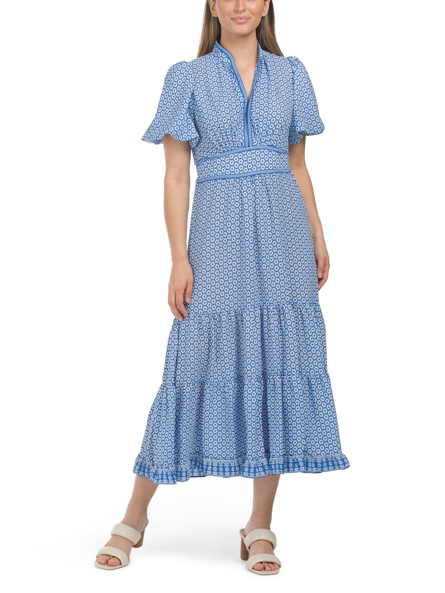 Bubble Sleeve Floral Maxi Dress | Marshalls