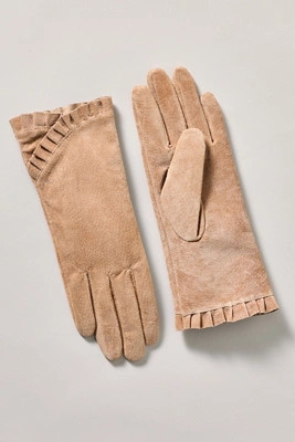 By Anthropologie Ruffle Leather Gloves | Anthropologie (US)