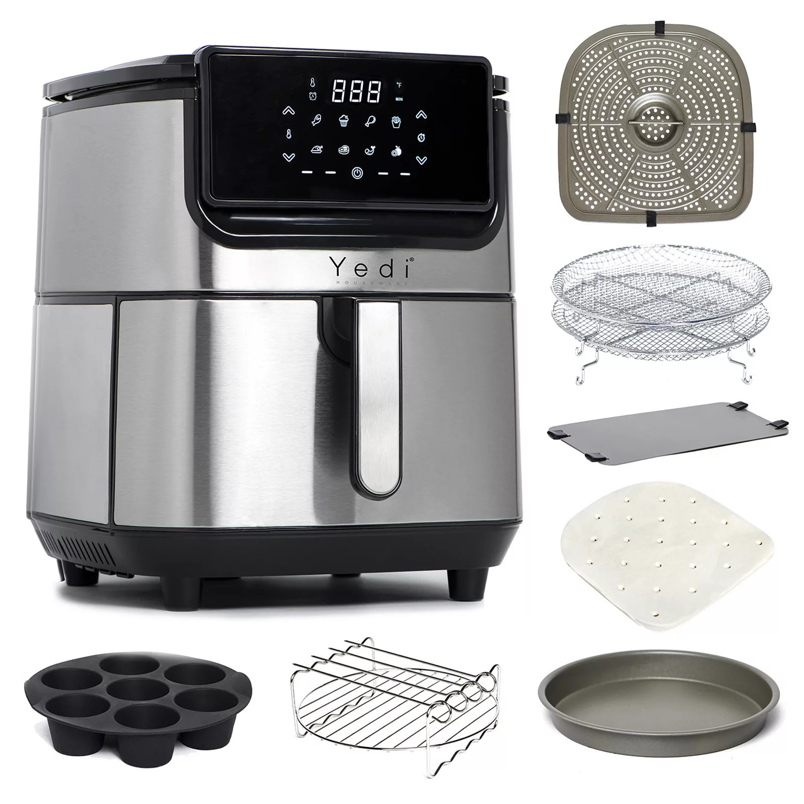 Yedi Evolution 6.8-qt. Air Fryer, Silver | Kohl's