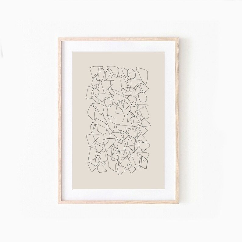 Abstract Stones Wall Art, Printable Wall Art, Scandinavian Modern, Minimalist Line Art, Still Lif... | Etsy (US)