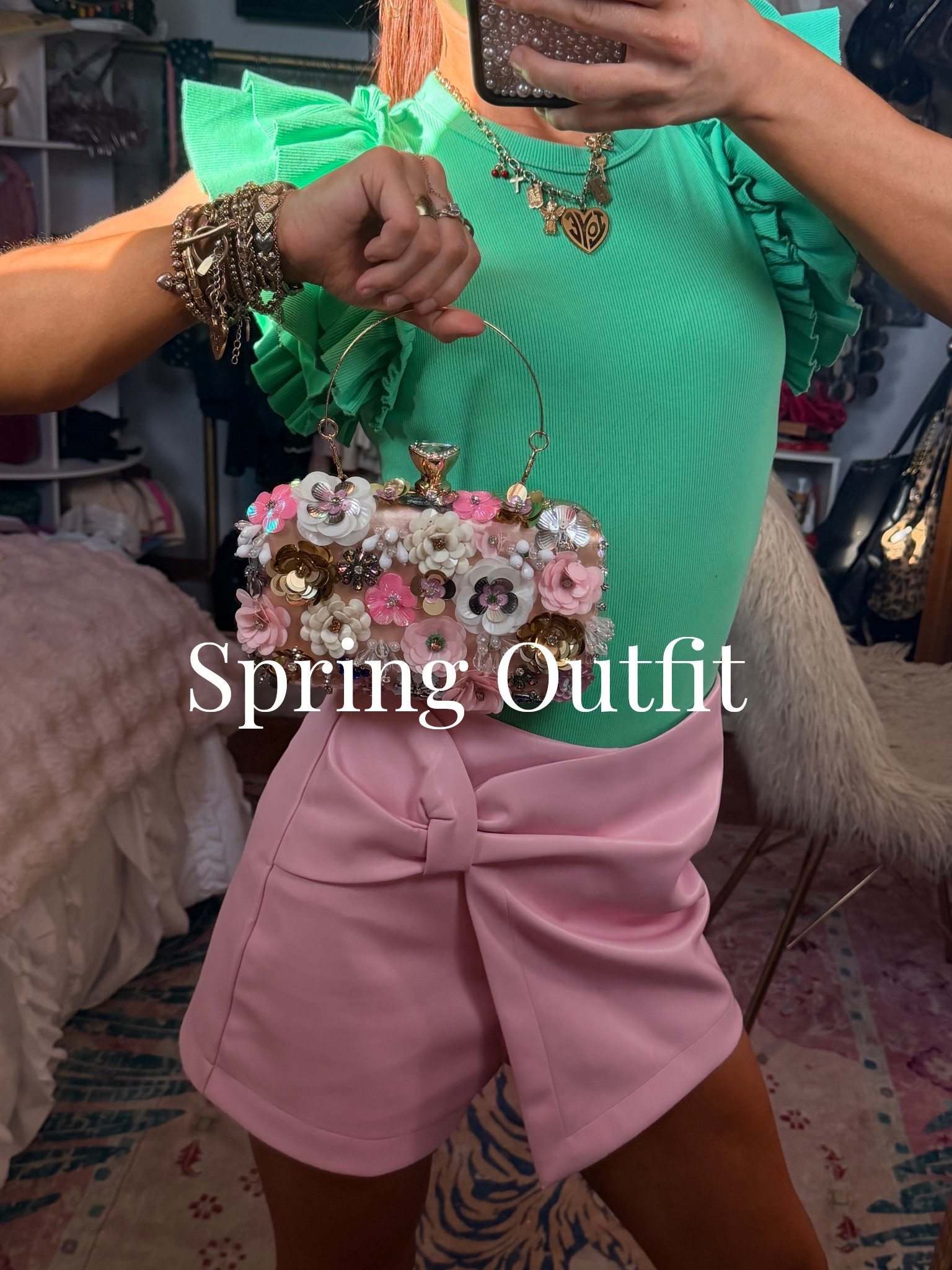 The cutest spring outfit with a flower bag! #spring #springoutfits #purses #pink 

#LTKgrwm #LTKdayinmylife #LTKFestival