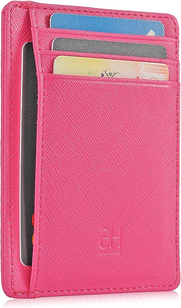 GH GOLD HORSE Slim RFID Blocking Card Holder Minimalist Leather Front Pocket Wallet for Women | Amazon (US)