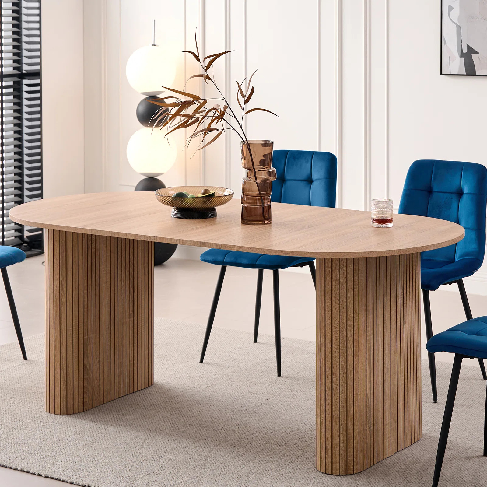 70.8" Oval Dining Table for 4, Modern Farmhouse Kitchen Table for 6, Rustic Large Dinner Table fo... | Wayfair North America