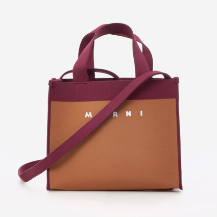 Brown & Burgundy Tote Bag | TK Maxx