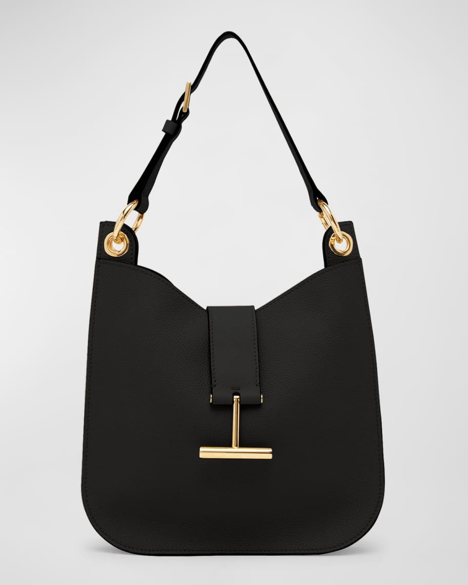 TOM FORD Tara Small Hobo Crossbody in Grained Leather | Neiman Marcus