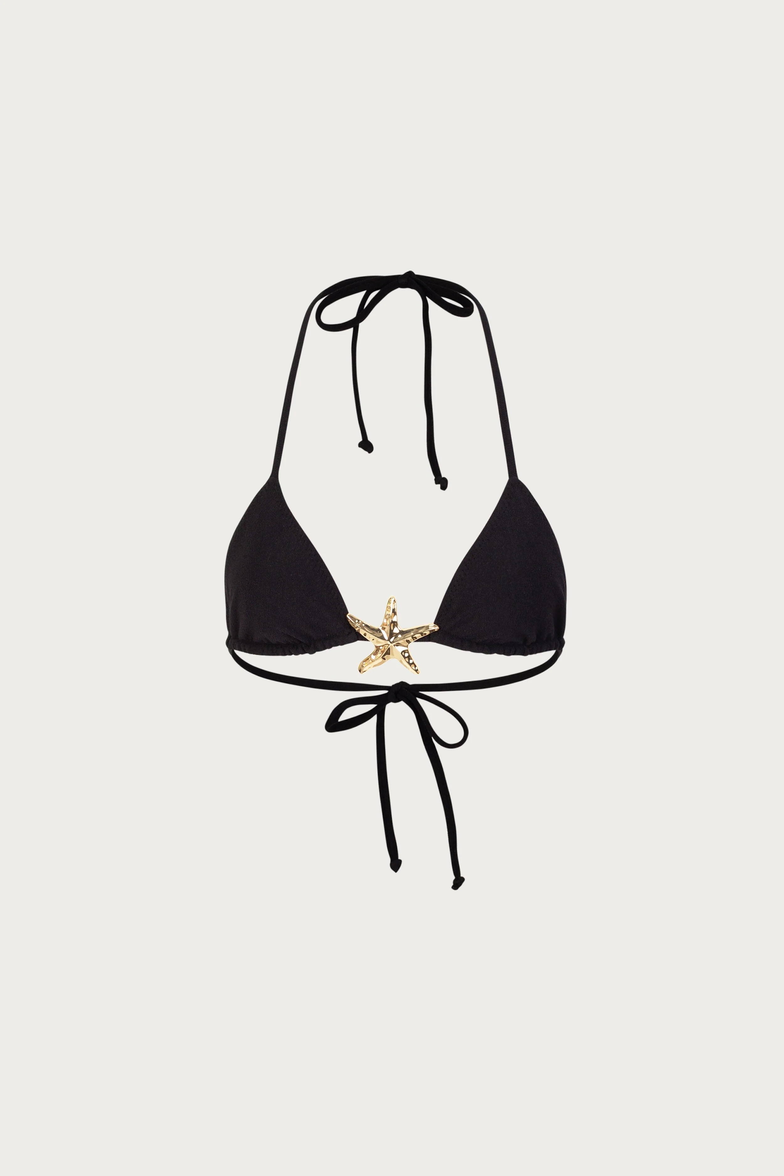 Starfish Triangle Top (Faux Suede Black) | SAME