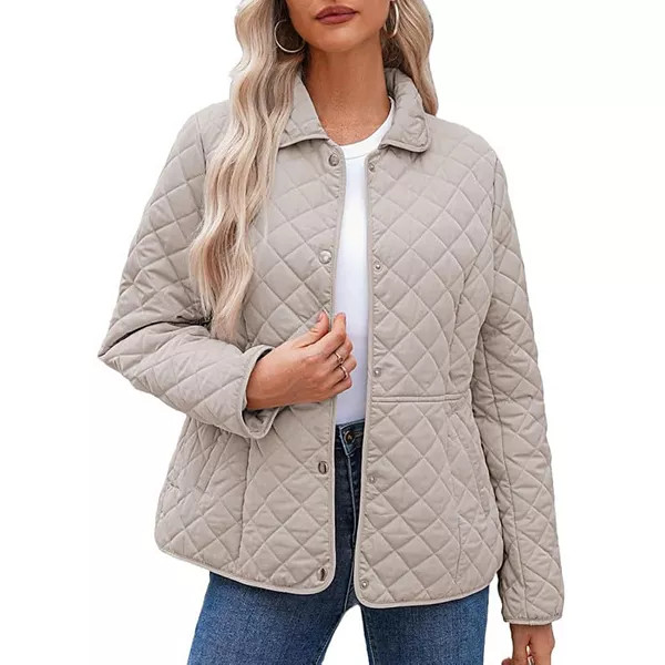 Women's Croft & Barrow® Quilted Snap Jacket | Kohl's