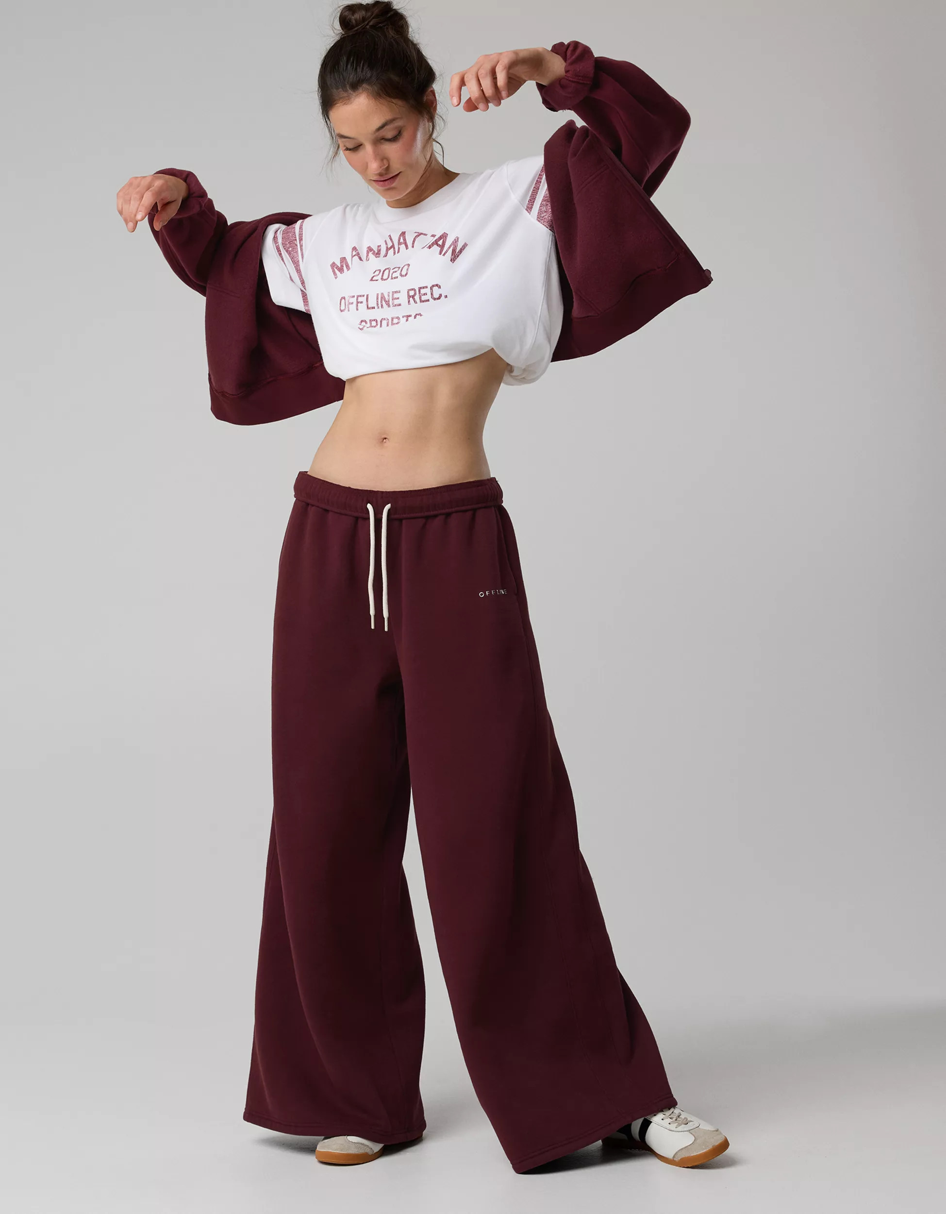 OFFLINE By Aerie Cloud Fleece Baggy Trouser | Aerie