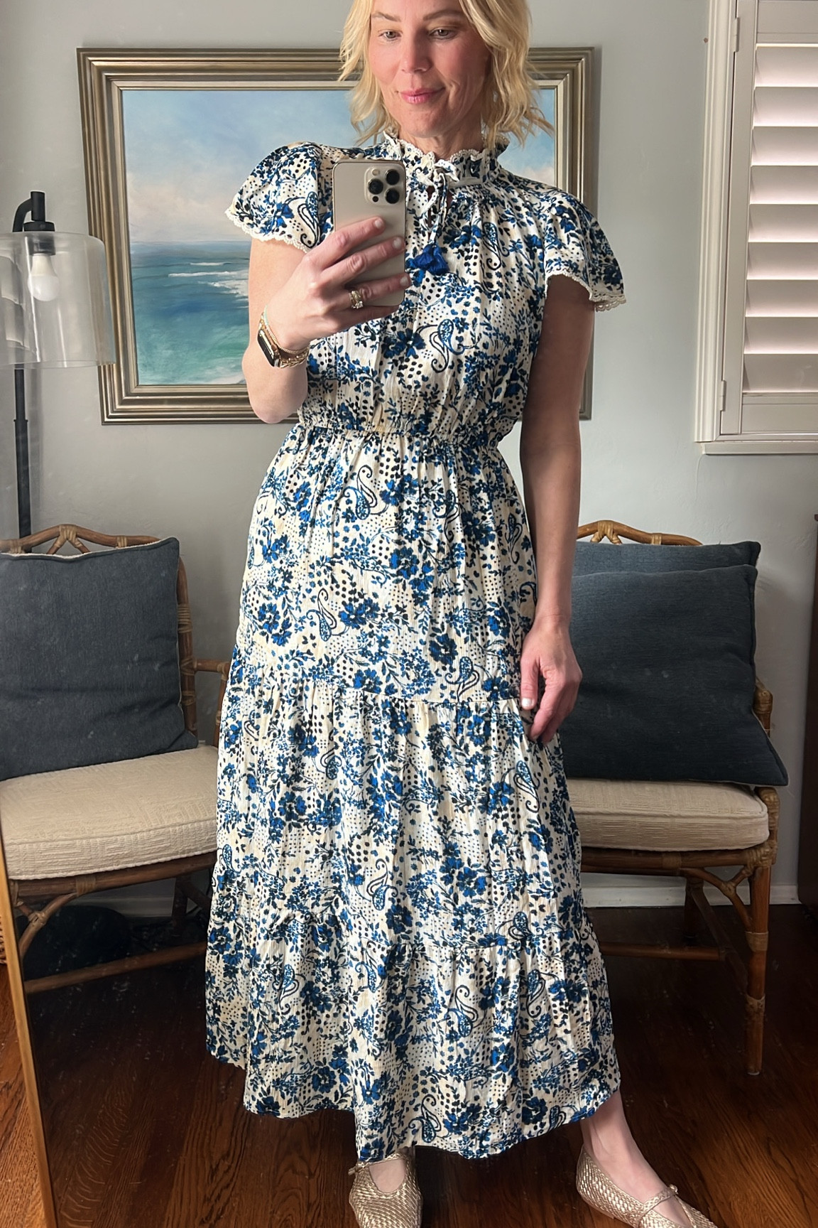 $40 @walmart…. Jessica Simpson FTW… I’m in a small. 
I’m 5’10, 155…. Normally a size 6/8 dress. Comes in a solid fuchsia as well. 
#modestdress #garmentapproved 
#easterdress

#LTKFindsUnder50 #LTKStyleTip