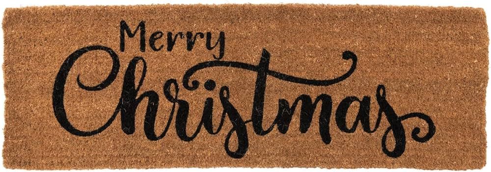 Creative Co-Op Natural Coir Double "Merry Christmas" Doormat | Amazon (US)
