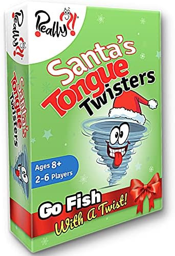 Santa’s Tongue Twisters Card Game, Christmas Games for Families, Fun Stocking Stuffer Idea, Hol... | Amazon (US)