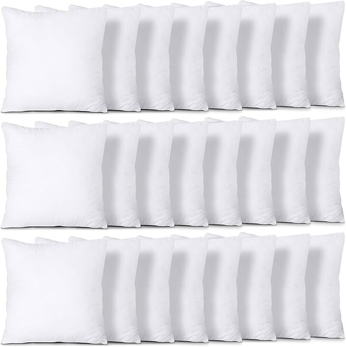 Utopia Bedding Throw Pillows (Set of 24, White), 18 x 18 Inches Pillows for Sofa, Bed and Couch D... | Amazon (US)