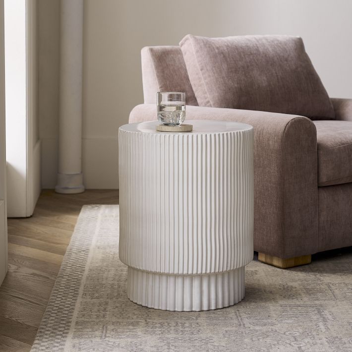 Fluted Side Table (13"–16") | West Elm CA