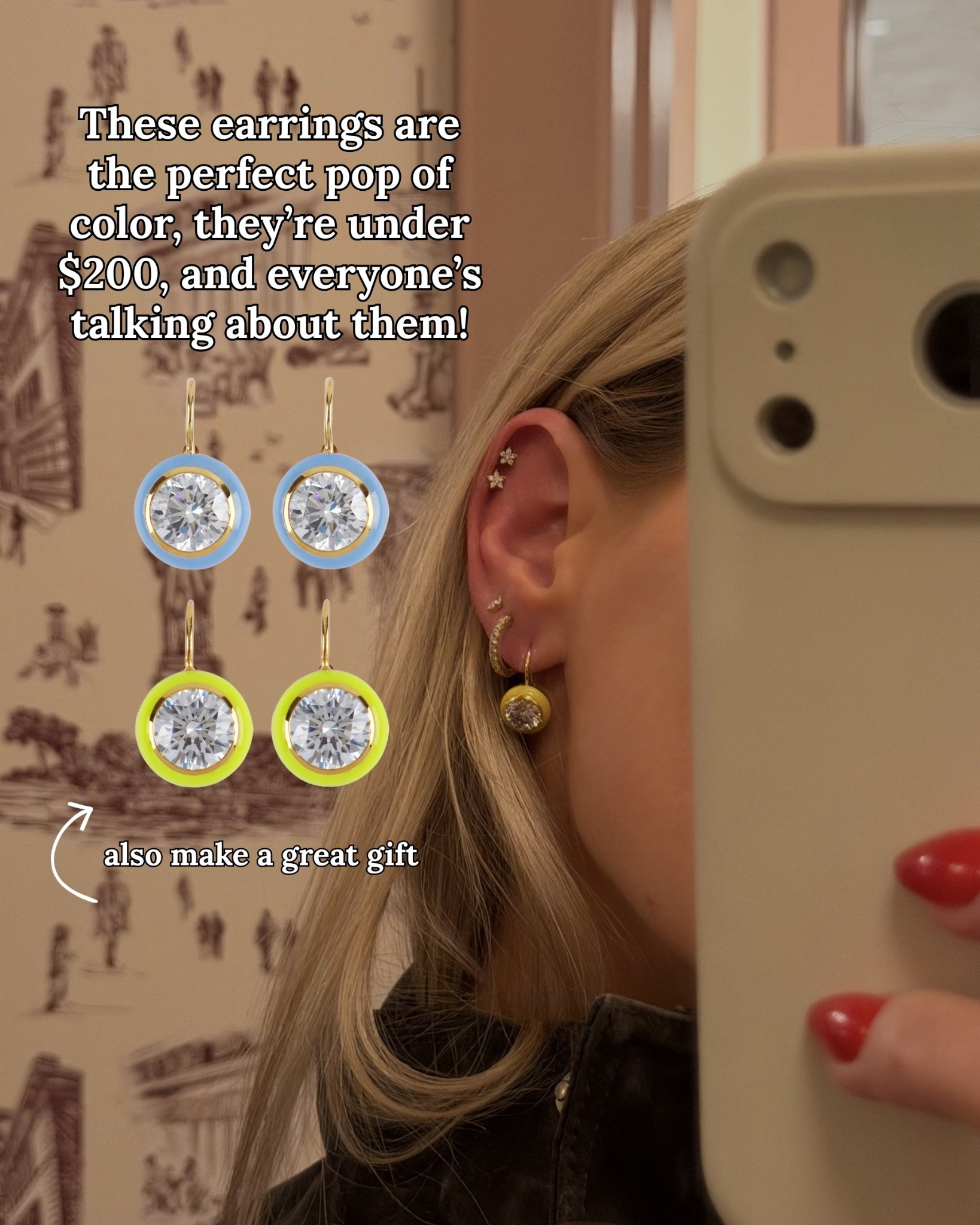 The perfect earrings with a pop of color for under $200! Both my daughter and I own and love these! 💕

#LTKmomlife #LTKootd #LTKBeauty