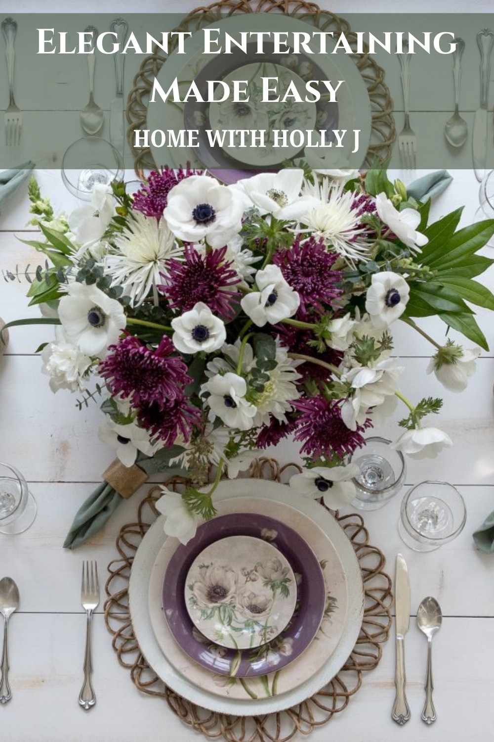 Summer entertaining made simple ☀️💐. Purple & white anemones + chic tableware = instant wow factor. Tap to shop similar items! #TableStyling #DecorInspo #LTKFinds #HomeWithHollyJ #ShopHollyJHome 

 #LTKfoodie #LTKSeasonal #LTKHome