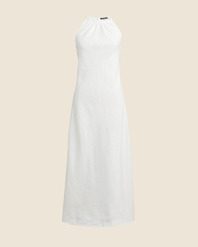 Click for more info about High-neck midi dress in linen