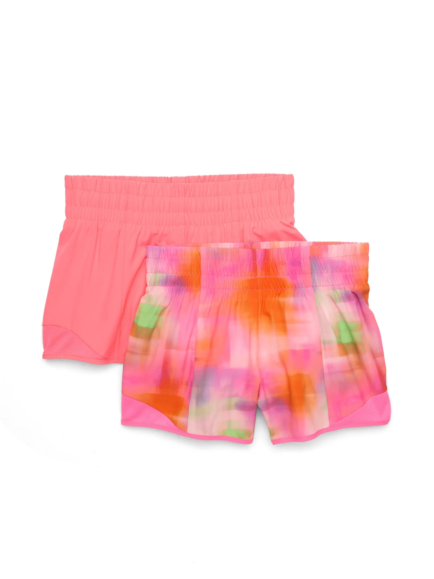Athletic Works Girls Athletic Run Shorts, 2-Pack, Sizes 4-18 & Plus - Walmart.com | Walmart (US)