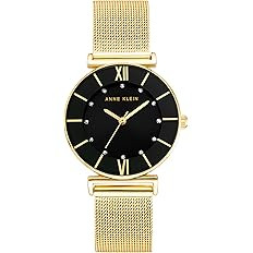 Anne Klein Women's Glitter Accented Mesh Bracelet Watch | Amazon (US)