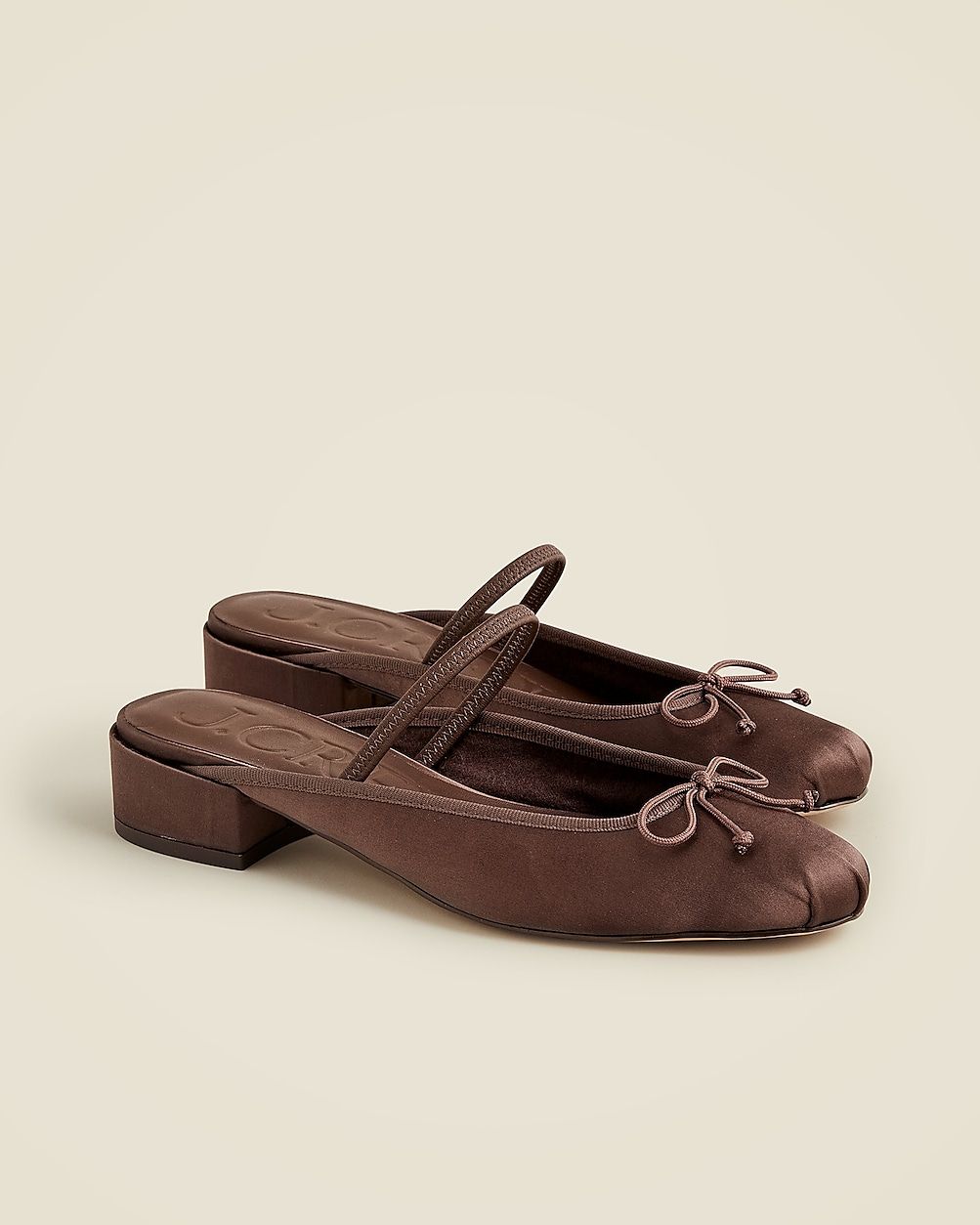 Teagan ballet mule heels in satin | J. Crew US