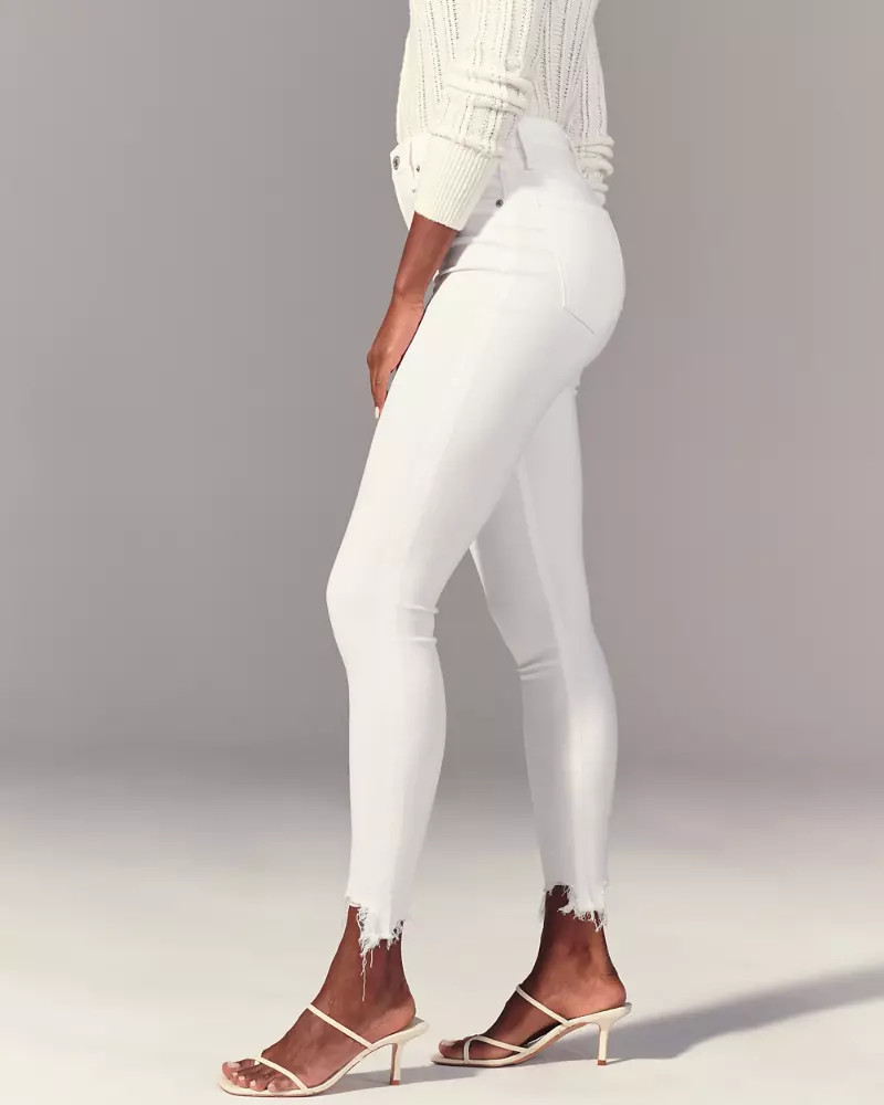Curve Love High Rise Super Skinny Ankle Jeans | Abercrombie & Fitch US & UK