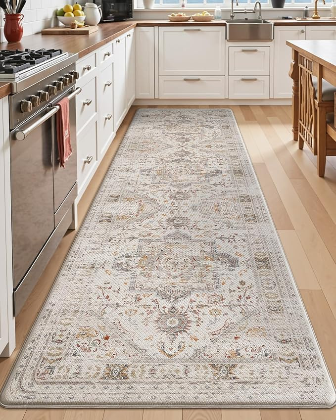 LUMI Kitchen Mat Anti Fatigue Cushioned, Memory Foam Padded Standing Rug Washable, Non Slip Comfo... | Amazon (US)