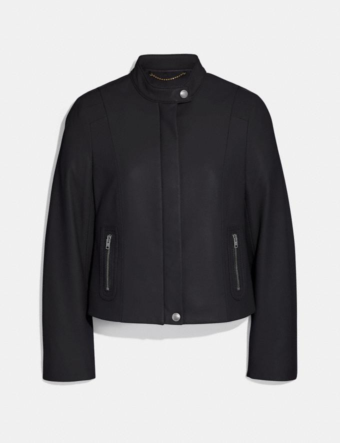 leather racer jacket | Coach (US)