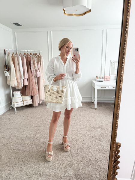 I love this White linen dress from Amazon. I paired it with these wedges from Walmart and my new purse from Nordstrom. This look is perfect for spring  

#LTKstyletip #LTKSeasonal #LTKshoecrush