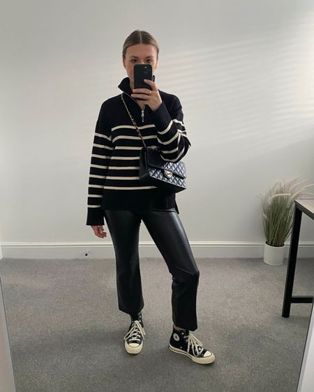 I’ll be taking stripes with me into spring 🖤

My jumper is from Zara (ref 3519/125)
I sized down one in my mango faux leather trousers. 



#LTKstyletip #LTKSeasonal #LTKeurope
