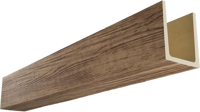 Ekena Millwork 3 1/2"W x 5 1/2"H x 96"L 3-Sided (U-Beam) MENA HeritageTimber Faux Wood Ceiling Be... | Amazon (US)