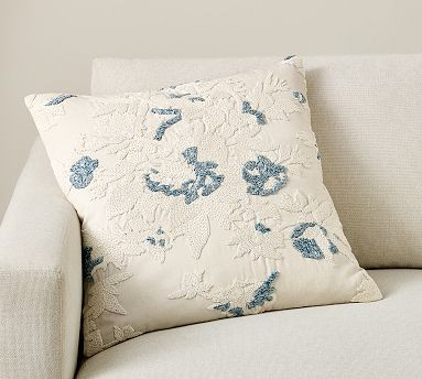 Avila Embroidered Pillow | Pottery Barn (US)