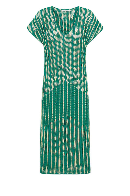 Crochet V Neck Kaftan | Bohemian Traders