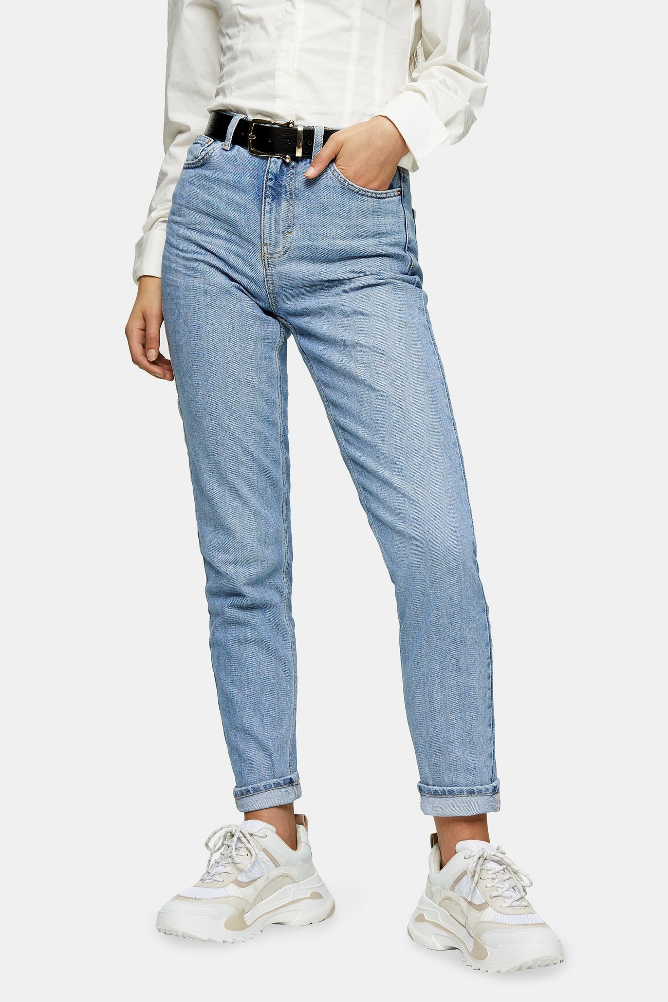 Bleach Stone Premium Mom Tapered Jeans | Topshop UK