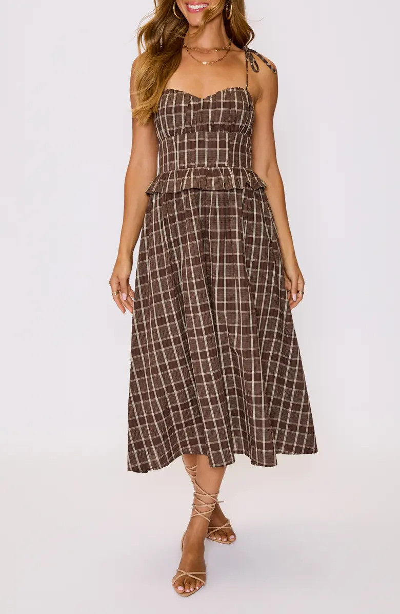 VICI Collection Emma Plaid Midi Dress | Nordstrom | Nordstrom