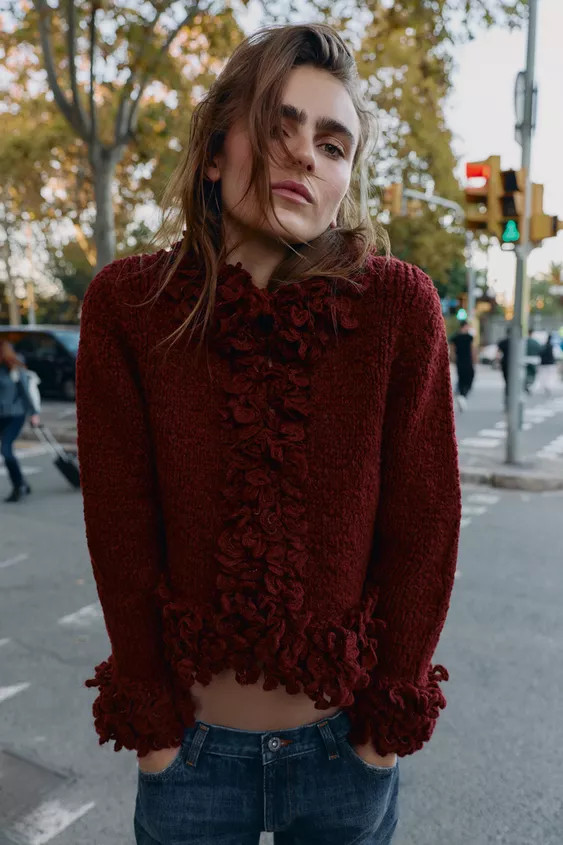 FRINGED KNIT CARDIGAN | Zara US