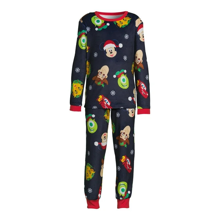 Disney 100 Boys Holiday Stars Long Sleeve Top and Pants, 2-Piece Sleep Set, Sizes 4-12 | Walmart (US)