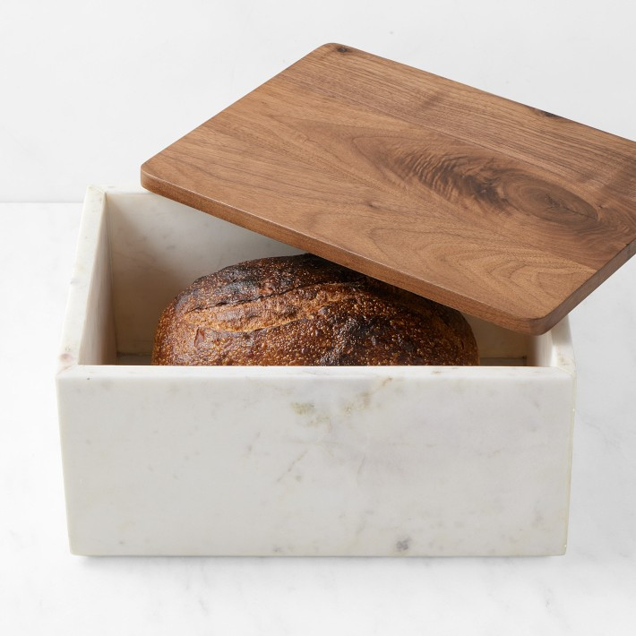 Williams Sonoma Marble Bread Box | Williams-Sonoma