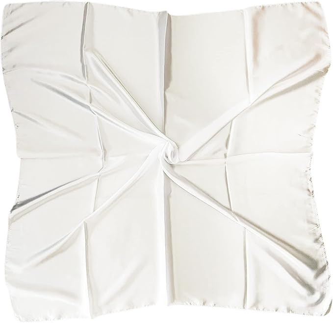 35 Inches Satin Head Hair Scarf Silk Feeling Bandana Square scarf Hair Wrap Neck Scarf for Women ... | Amazon (US)