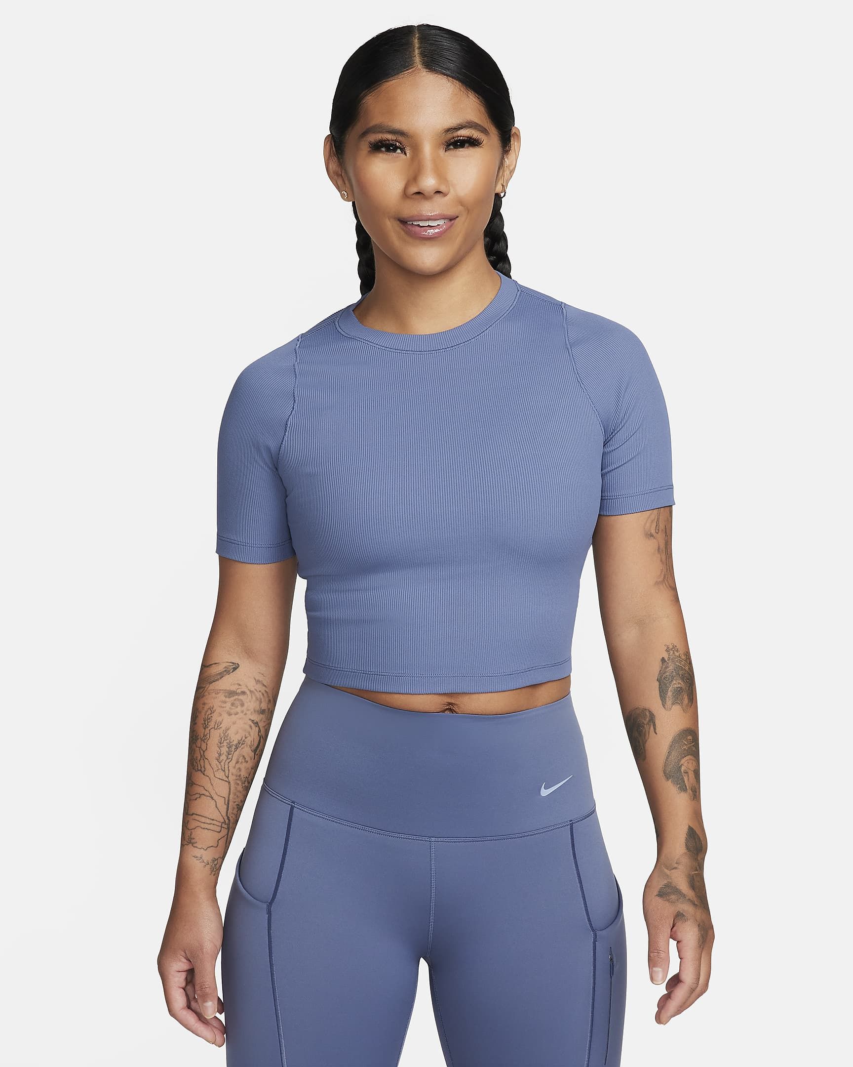 Nike Zenvy Rib Women's Dri-FIT Short-Sleeve Cropped Top. Nike.com | Nike (US)